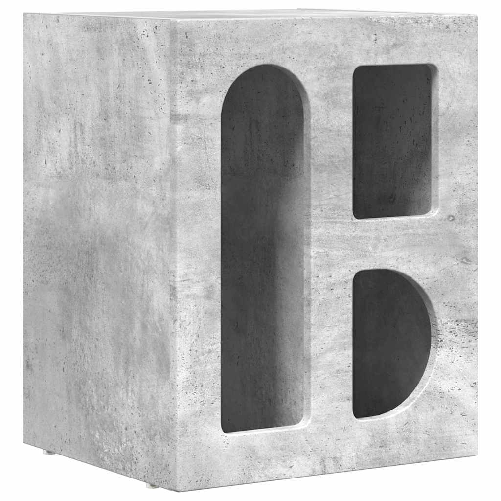 Nattbord ELST 2 stk. Betonggrå 40 x 35 x 50 cm Konstruert tre