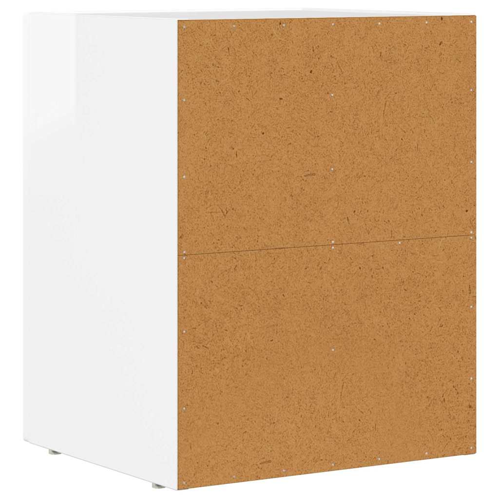 Nattbord ELST Høyglanset hvit 40 x 35 x 50 cm Konstruert tre
