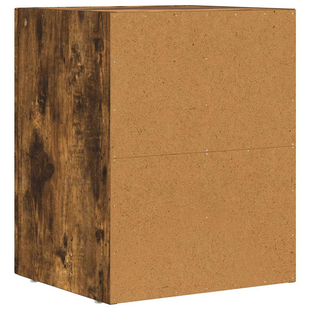 Nattbord ELST 2 stk. Røkt eik 40 x 35 x 50 cm Konstruert tre