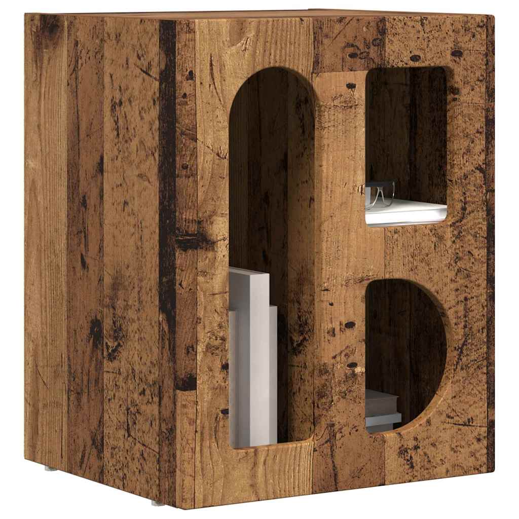 Nattbord ELST 2 stk. Gammelt tre 40 x 35 x 50 cm Konstruert tre