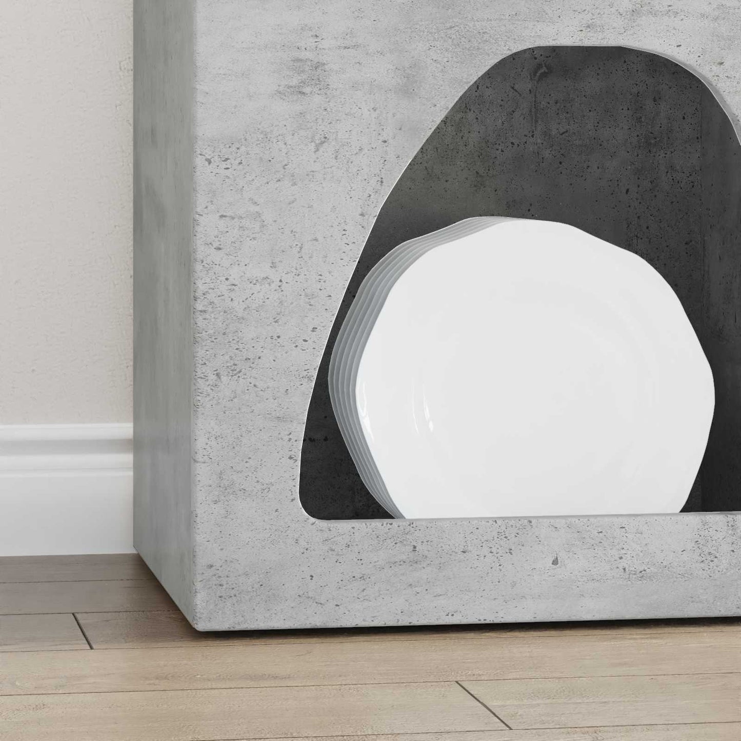 Serviesskap ELST Betonggrå 40 x 35 x 100.5 cm Konstruert tre