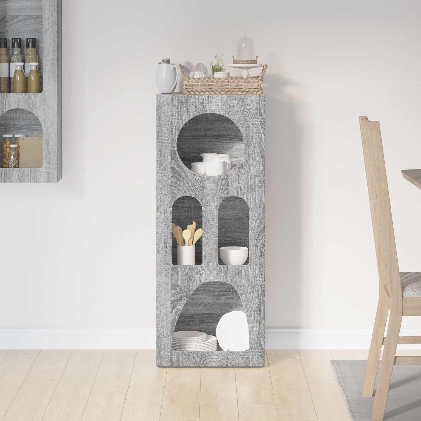 Serviesskap ELST Grå Sonoma 40 x 35 x 100.5 cm Konstruert tre