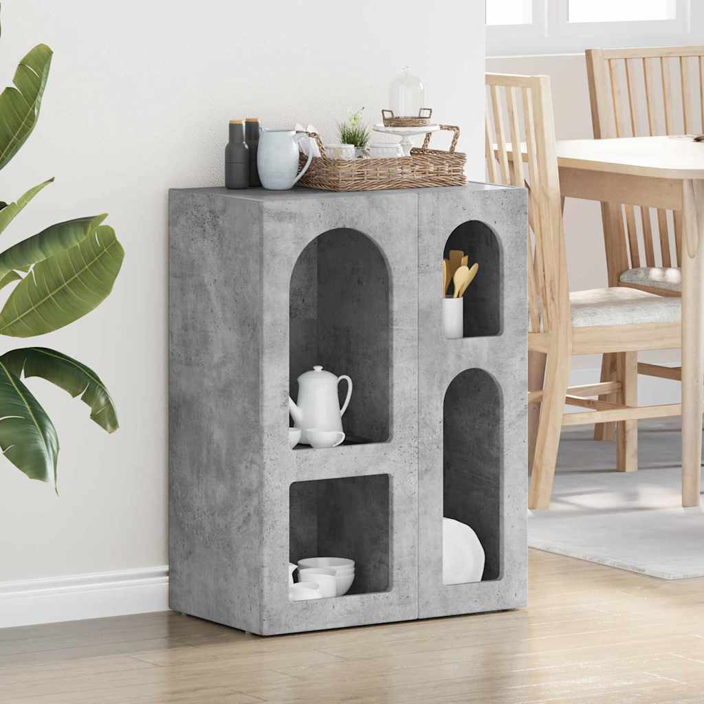 Serviesskap ELST Betonggrå 59 x 35 x 80.5 cm Konstruert tre