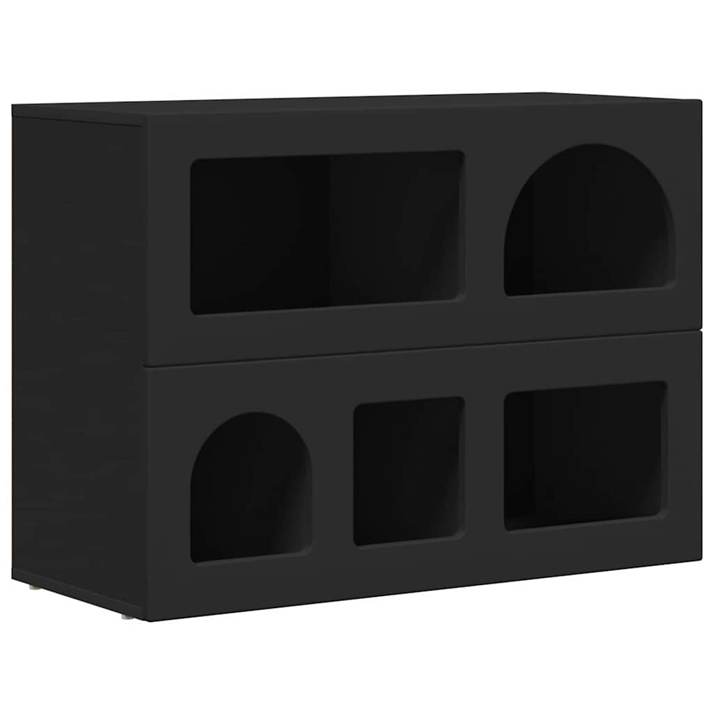 Serviesskap ELST Svart 80,5 x 35 x 59 cm Konstruert tre