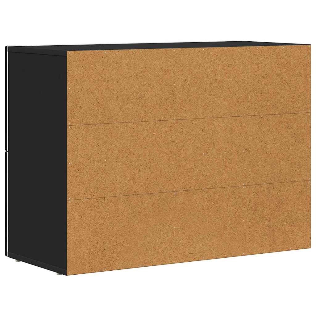 Serviesskap ELST Svart 80,5 x 35 x 59 cm Konstruert tre