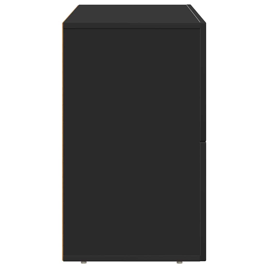 Serviesskap ELST Svart 80,5 x 35 x 59 cm Konstruert tre