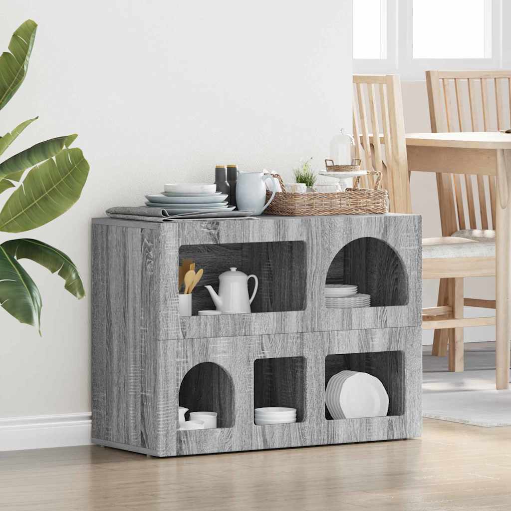 Serviesskap ELST Grå Sonoma 80,5 x 35 x 59 cm Konstruert tre