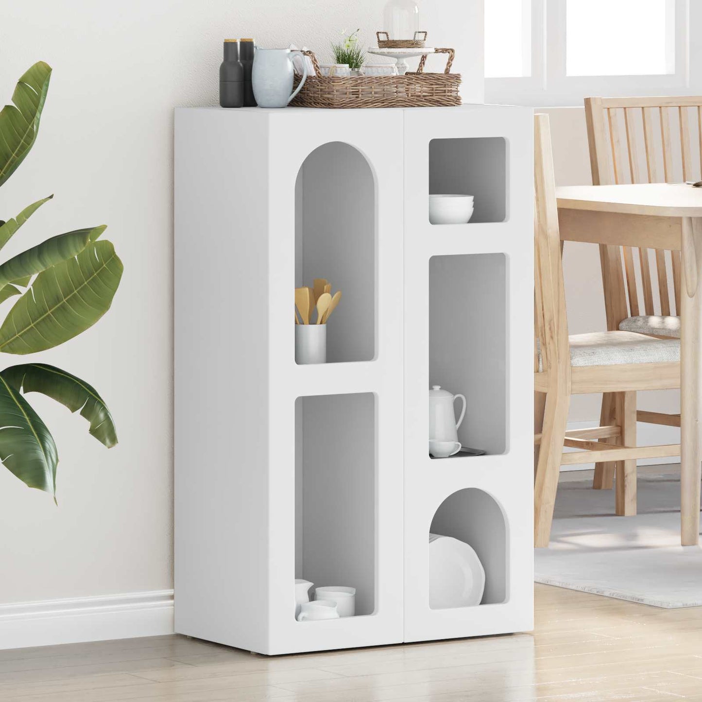 Serviesskap ELST Hvit 59 x 35 x 100,5 cm Konstruert tre