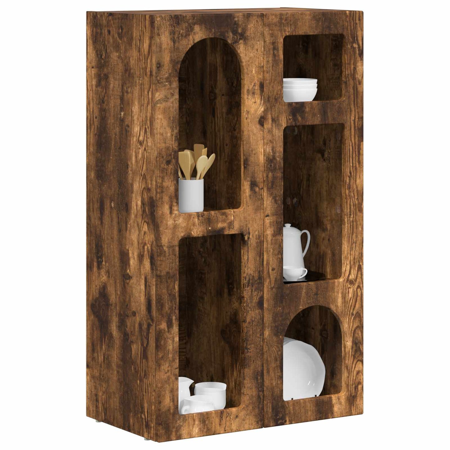Serviesskap ELST Røkt eik 59 x 35 x 100,5 cm Konstruert tre