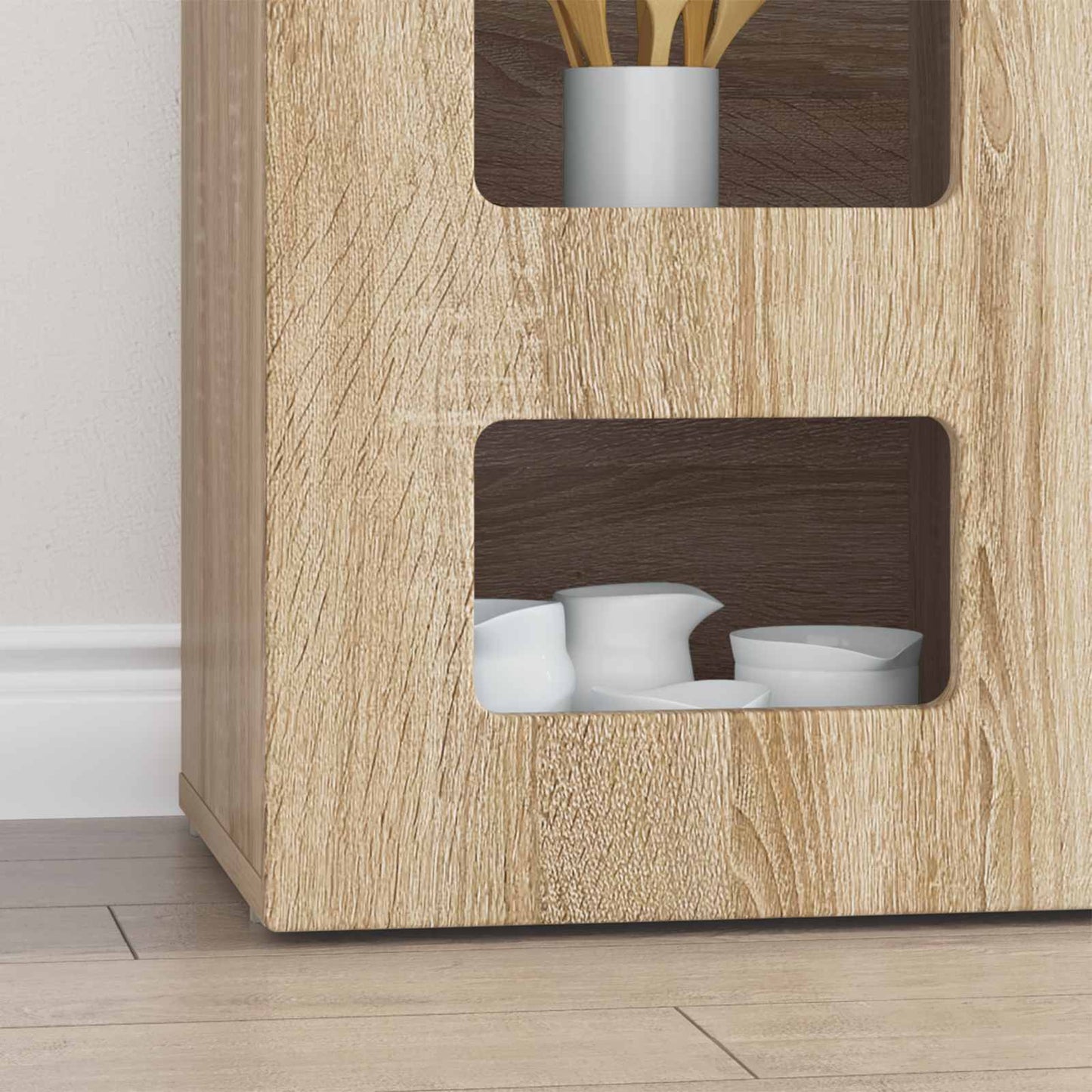 Serviesskap ELST Sonoma eik 100 x 35 x 59 cm Konstruert tre