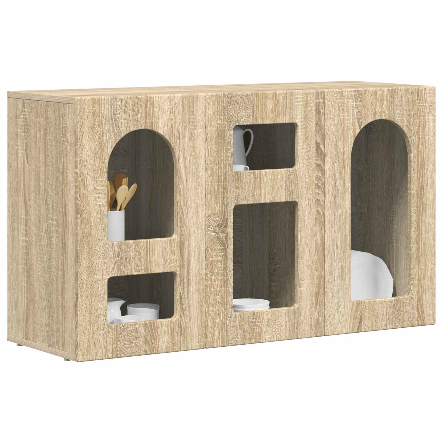 Serviesskap ELST Sonoma eik 100 x 35 x 59 cm Konstruert tre