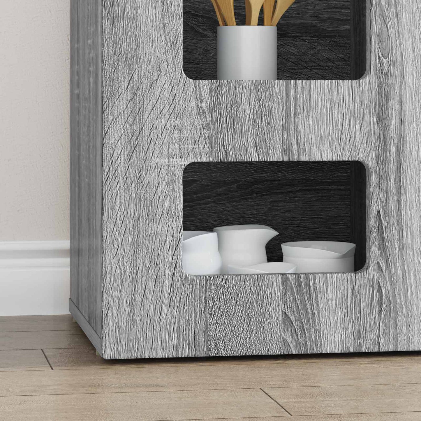 Serviesskap ELST Grå Sonoma 100 x 35 x 59 cm Konstruert tre