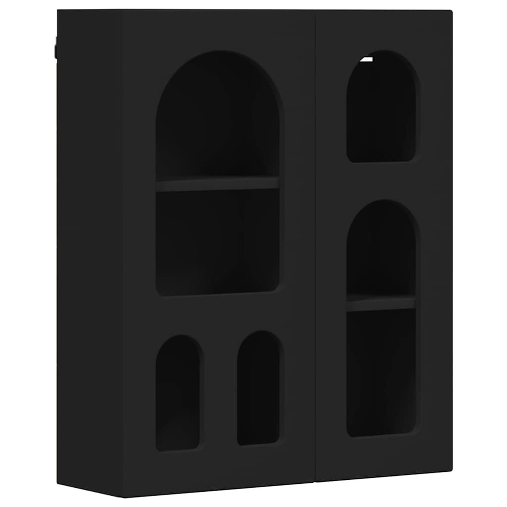 Hengende skap ELST Svart 59 x 20 x 71,5 cm Konstruert tre