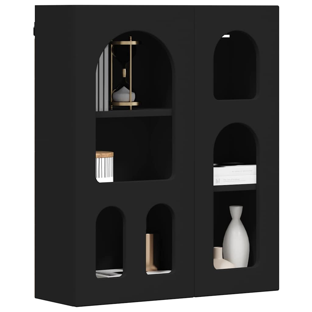 Hengende skap ELST Svart 59 x 20 x 71,5 cm Konstruert tre