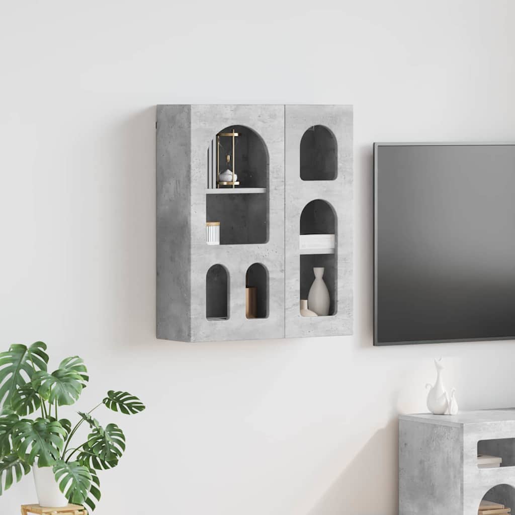 Hengende skap ELST Betonggrå 59 x 20 x 71,5 cm Konstruert tre