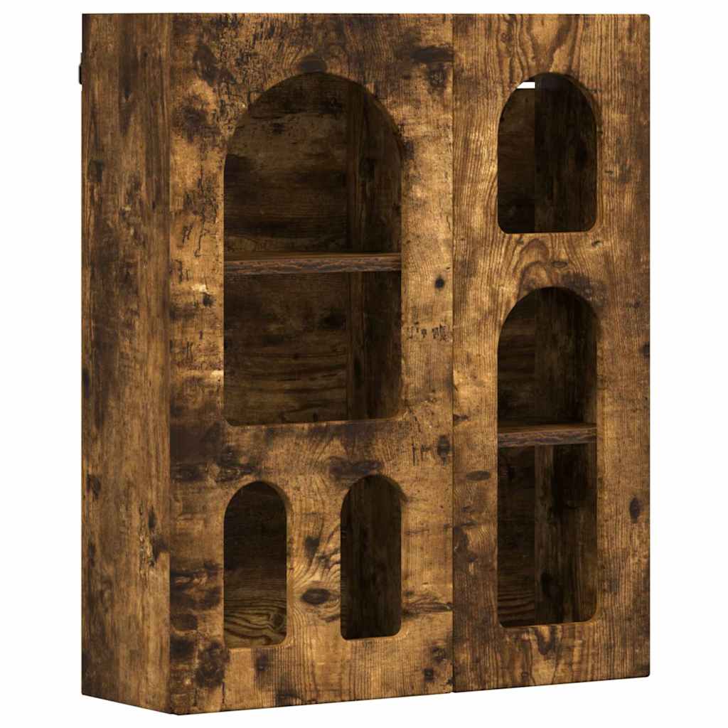 Hengende skap ELST Røkt Eik 59 x 20 x 71,5 cm Konstruert tre