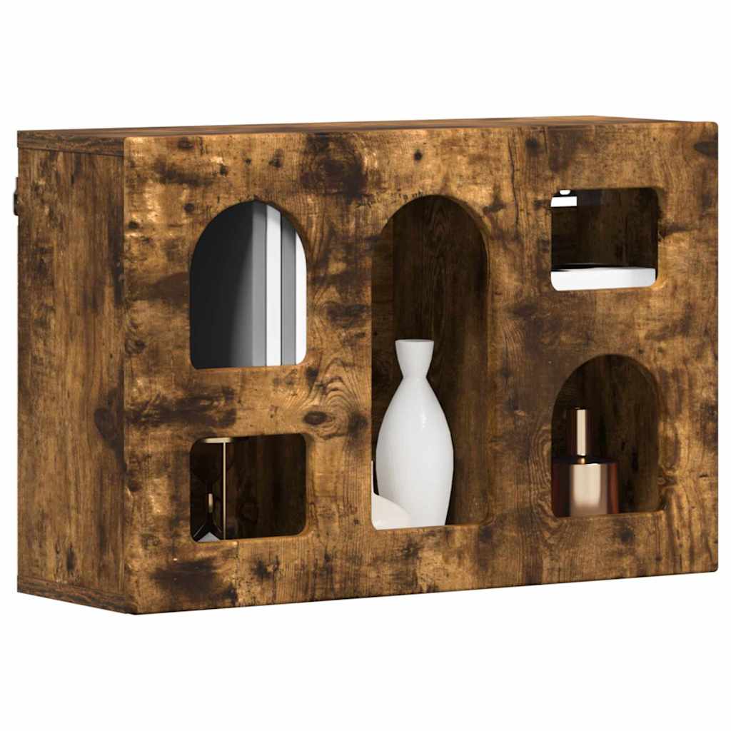 Hengende skap ELST Røkt Eik 60 x 20 x 40 cm Konstruert tre