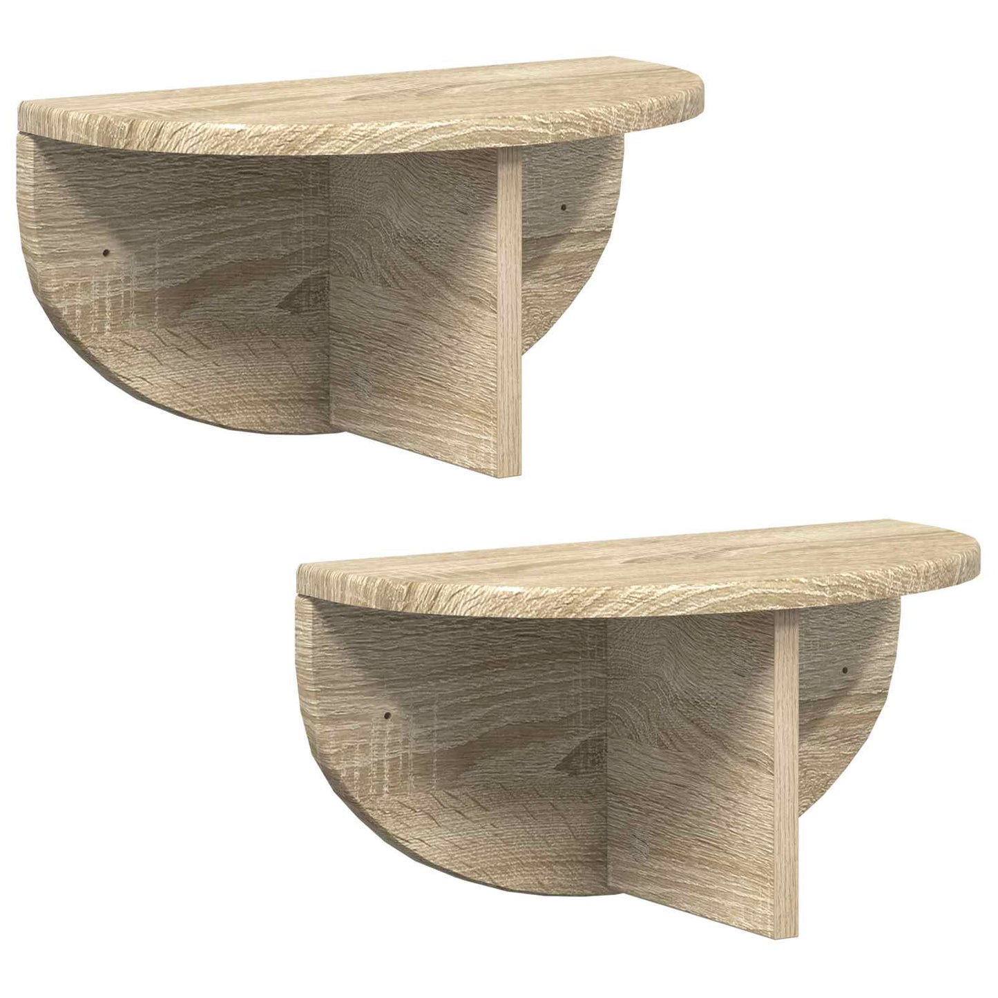 Vegghylle 2 pcs Sonoma eik 38 x 19 x 19 cm Konstruert tre