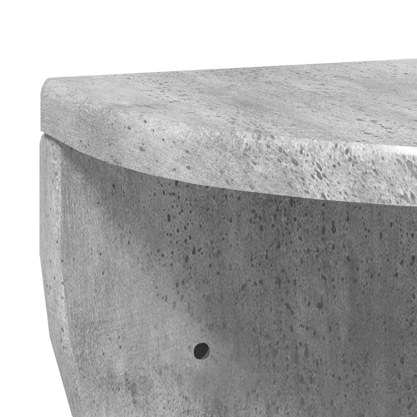Vegghylle 2 pcs Betonggrå 38 x 19 x 19 cm Konstruert tre