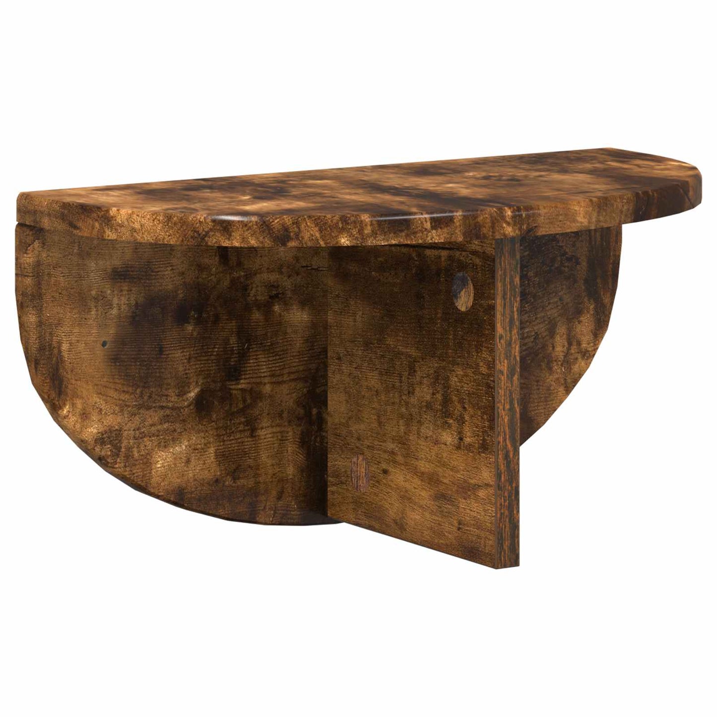 Vegghylle 2 pcs Røkt eik 38 x 19 x 19 cm Konstruert tre