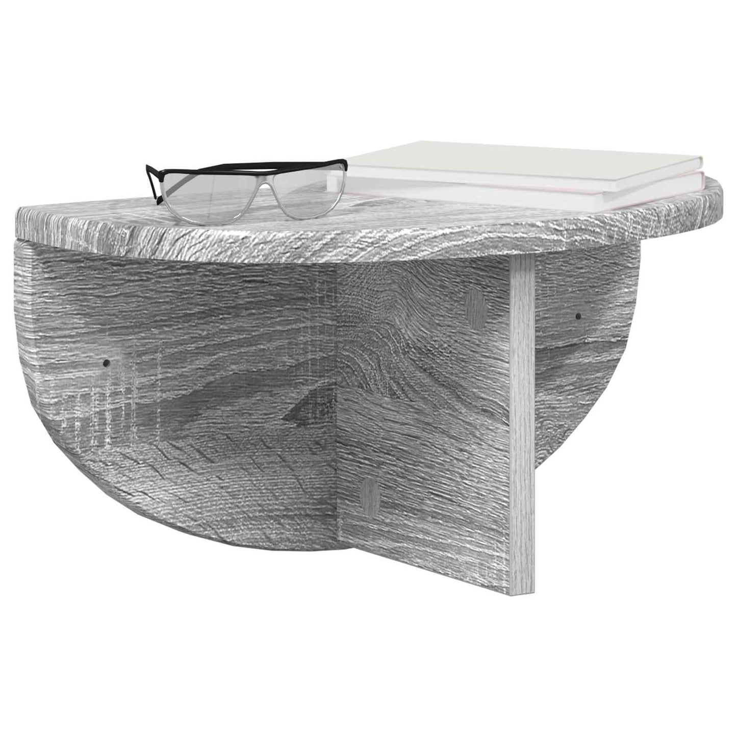 Vegghylle 2 pcs Grå Sonoma 38 x 19 x 19 cm Konstruert tre