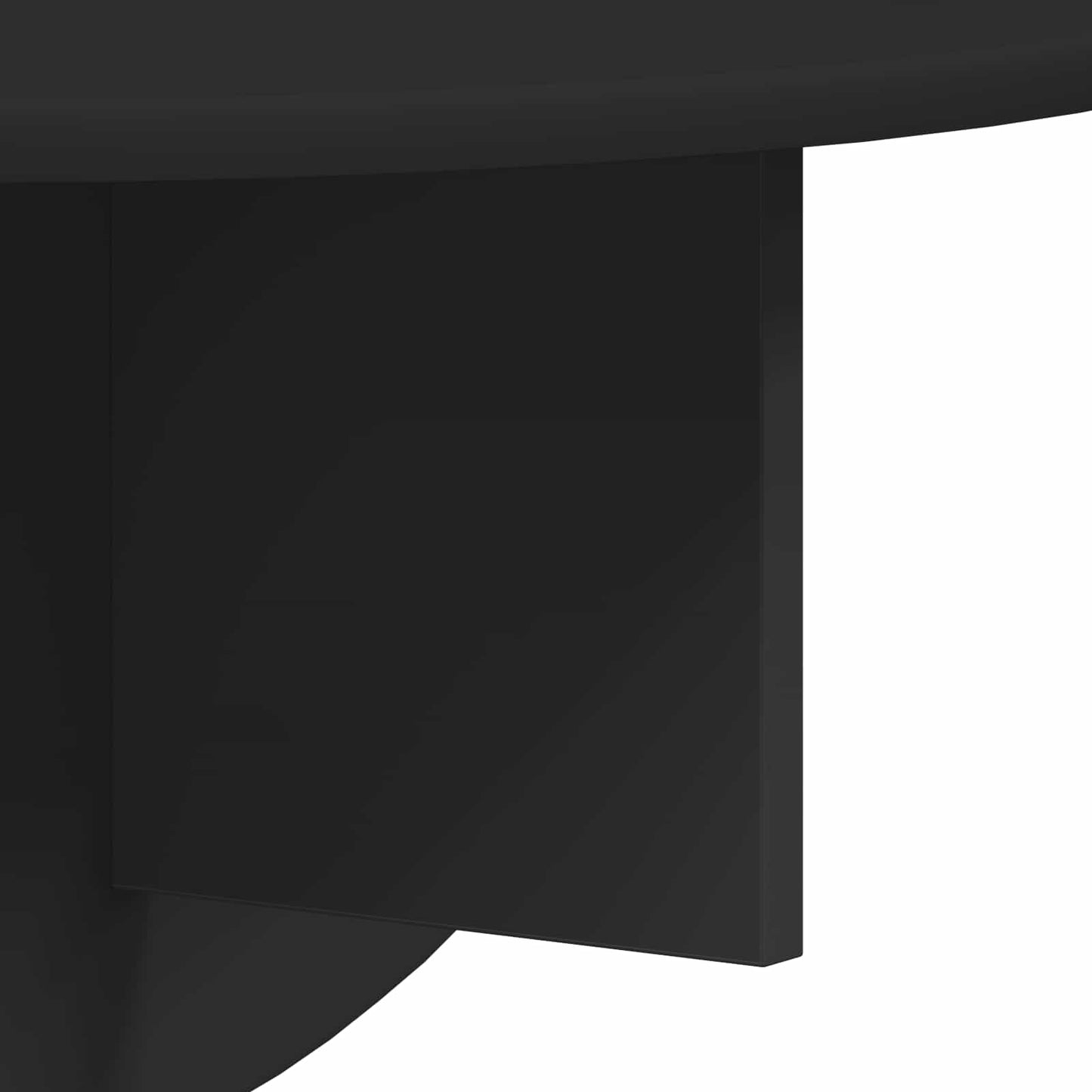 Vegghylle 2 pcs Svart 48 x 24 x 24 cm Konstruert tre