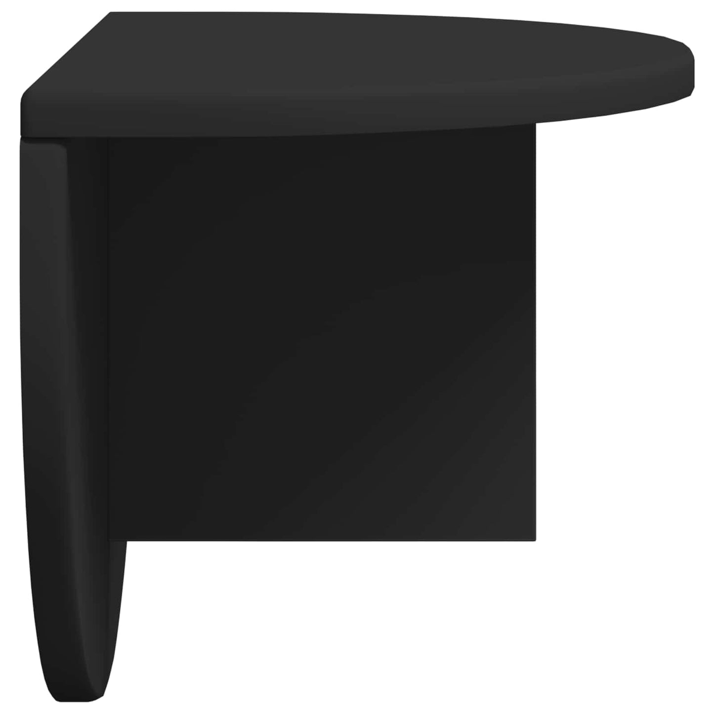 Vegghylle 2 pcs Svart 48 x 24 x 24 cm Konstruert tre