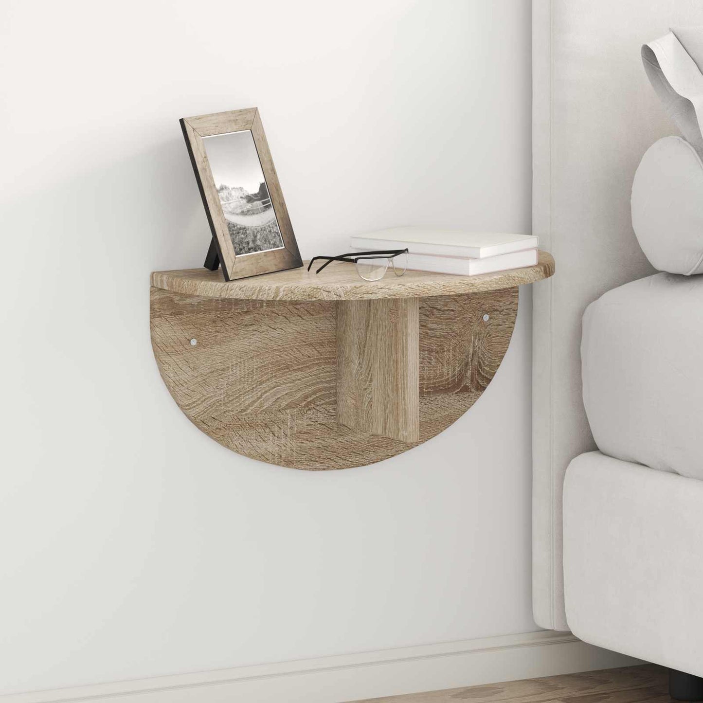 Vegghylle 2 pcs Sonoma eik 48 x 24 x 24 cm Konstruert tre