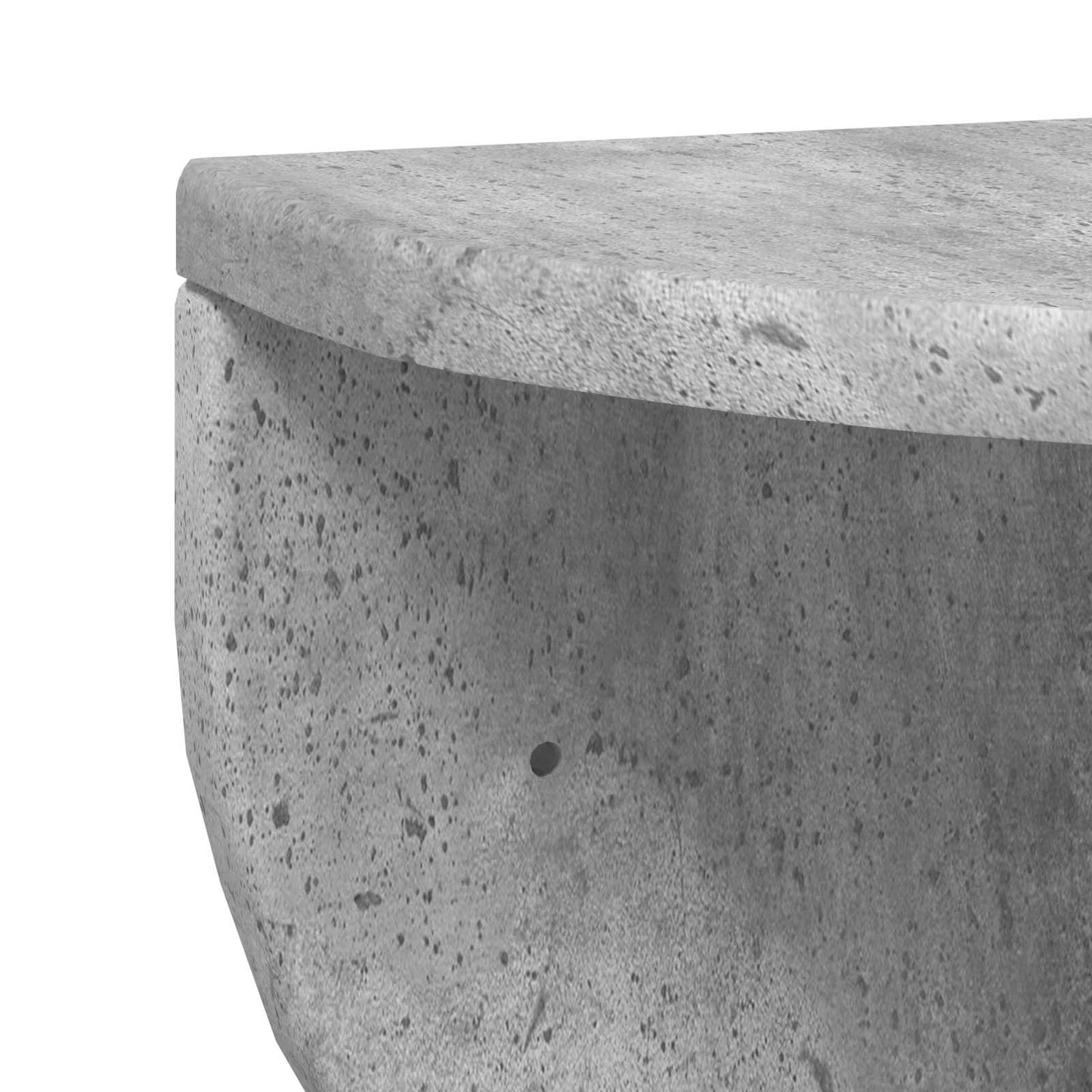 Vegghylle 2 pcs Betonggrå 48 x 24 x 24 cm Konstruert tre