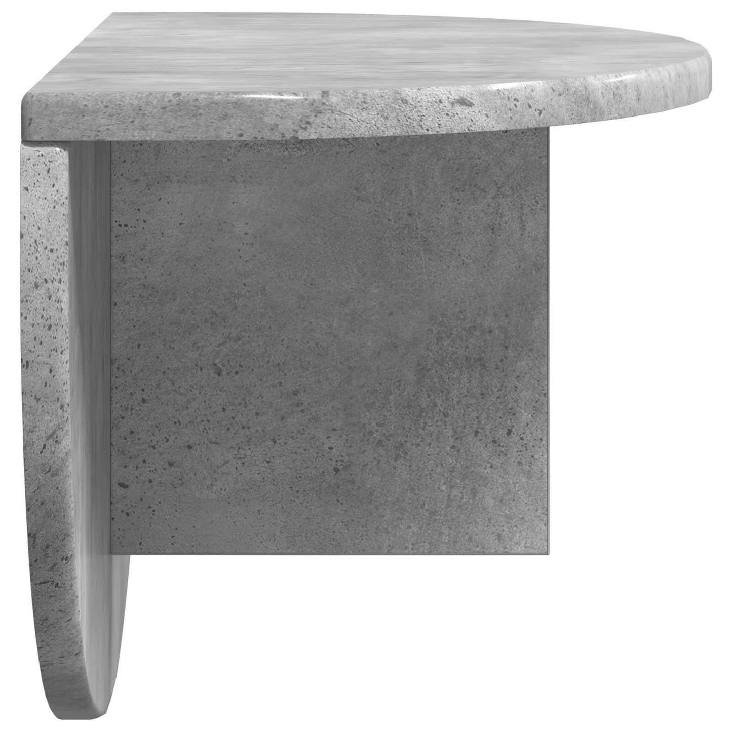 Vegghylle 2 pcs Betonggrå 48 x 24 x 24 cm Konstruert tre