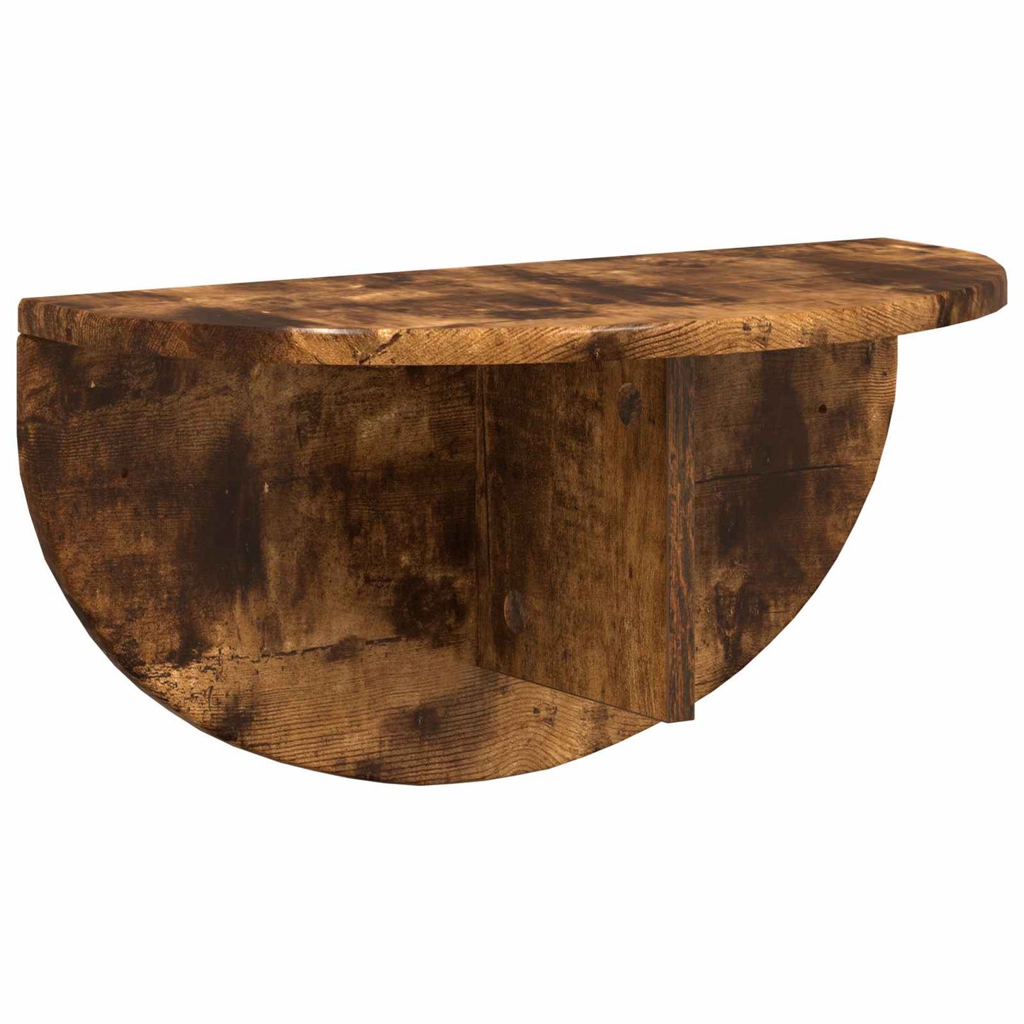 Vegghylle 2 pcs Røkt eik 48 x 24 x 24 cm Konstruert tre