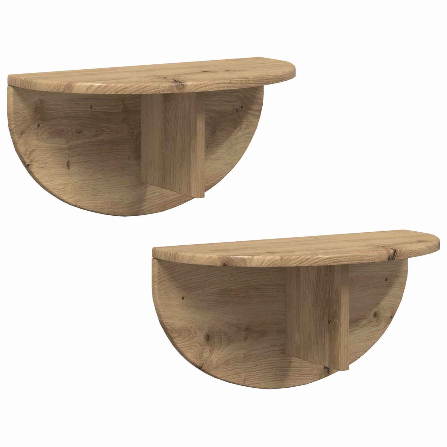 Vegghylle Veggmontert 2 pcs Artisan Eik 48 x 24 x 24 cm