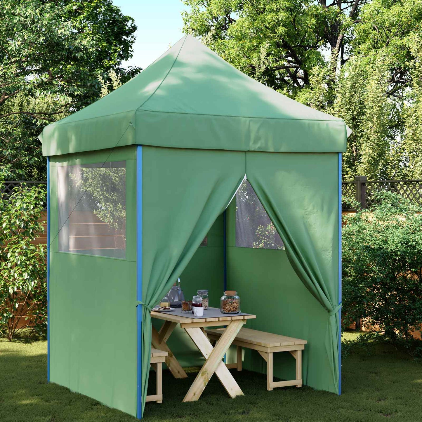 Partytelt grønn 200 x 200 x 306 cm Oxford Stoff vidaXL