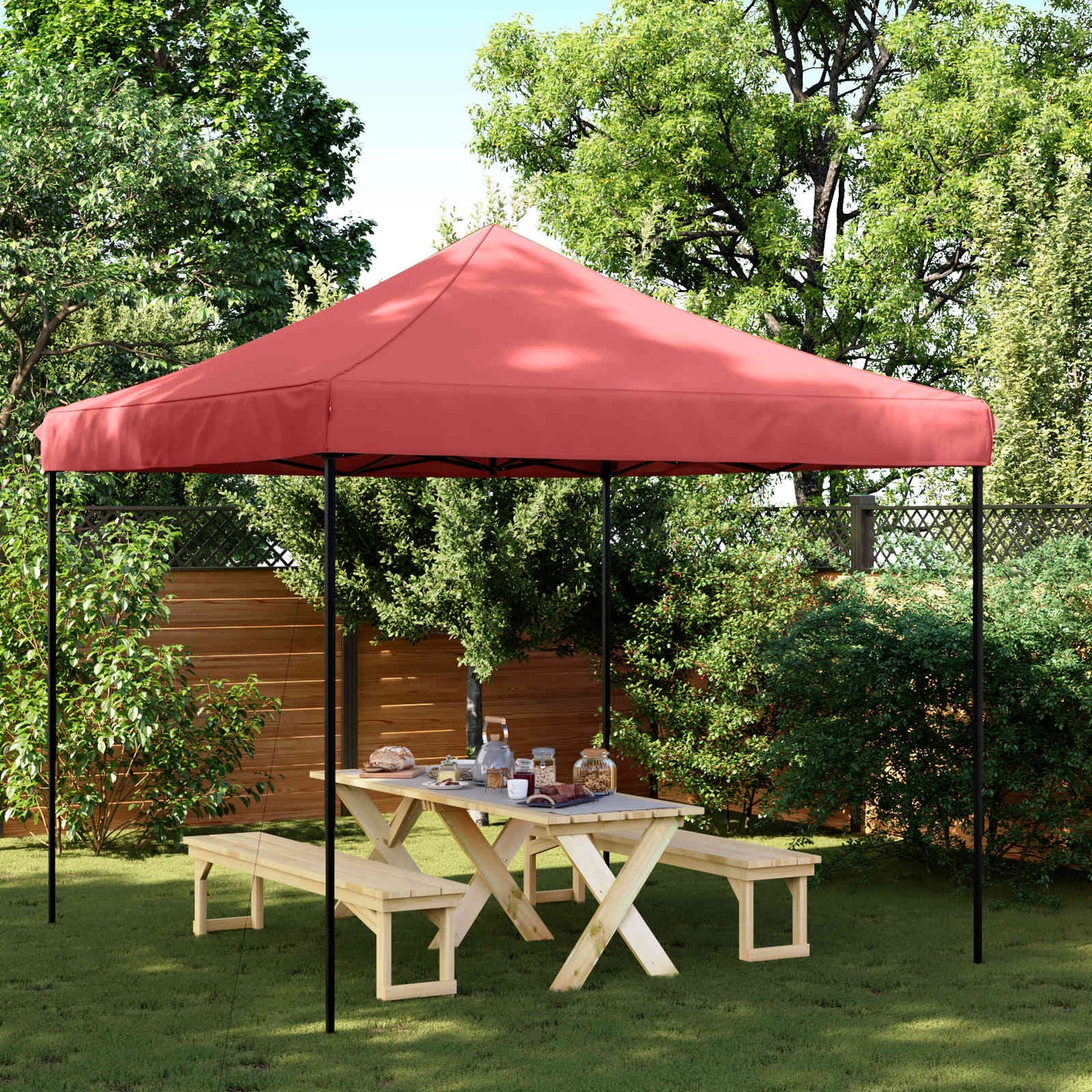 Partytelt Burgunder 292 x 292 x 315 cm Oxford Stoff vidaXL