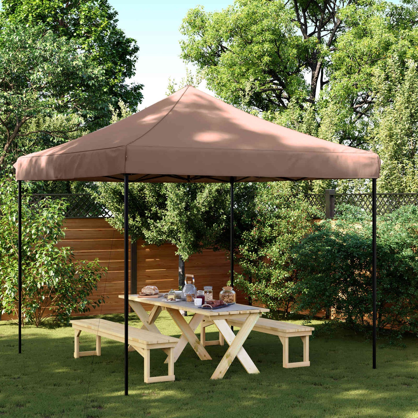 Partytelt Brun 292 x 292 x 315 cm Oxford Stoff vidaXL
