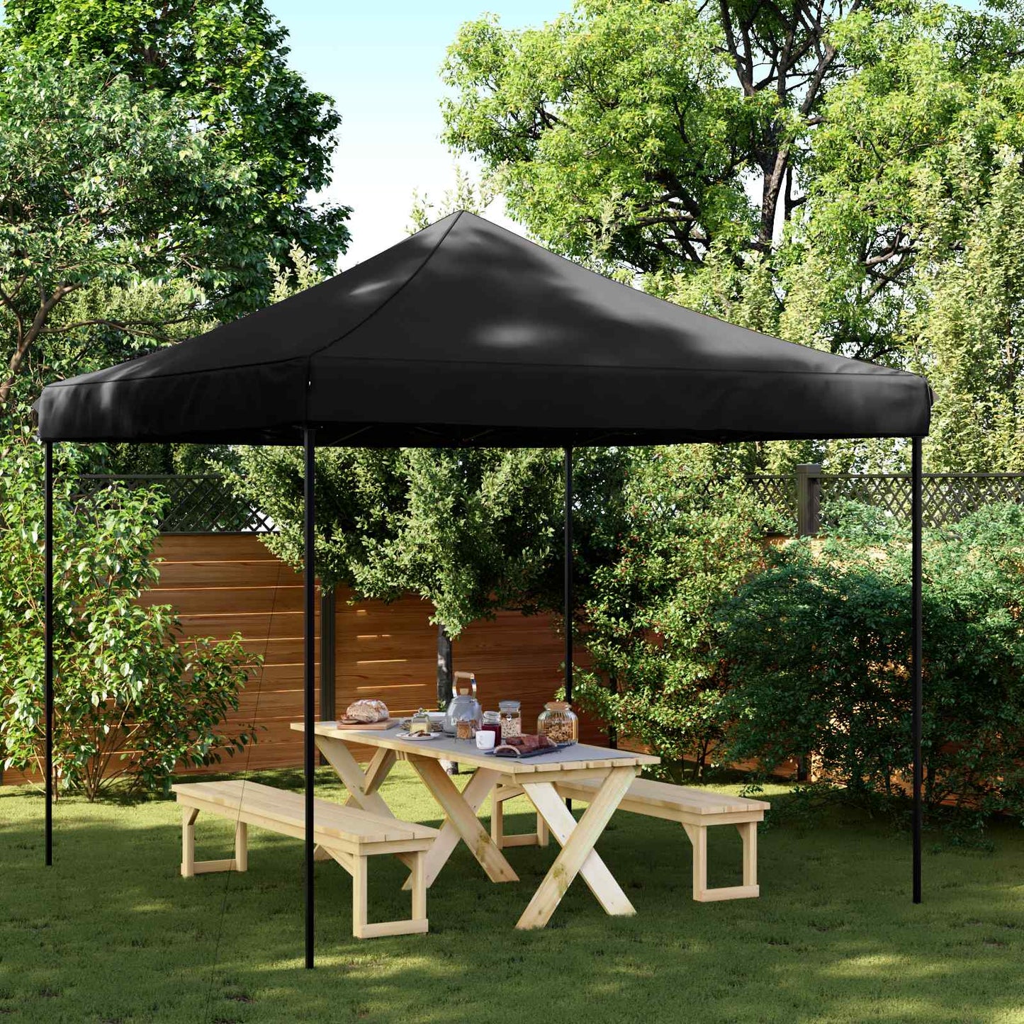 Partytelt Svart 292 x 292 x 315 cm Oxford Stoff vidaXL