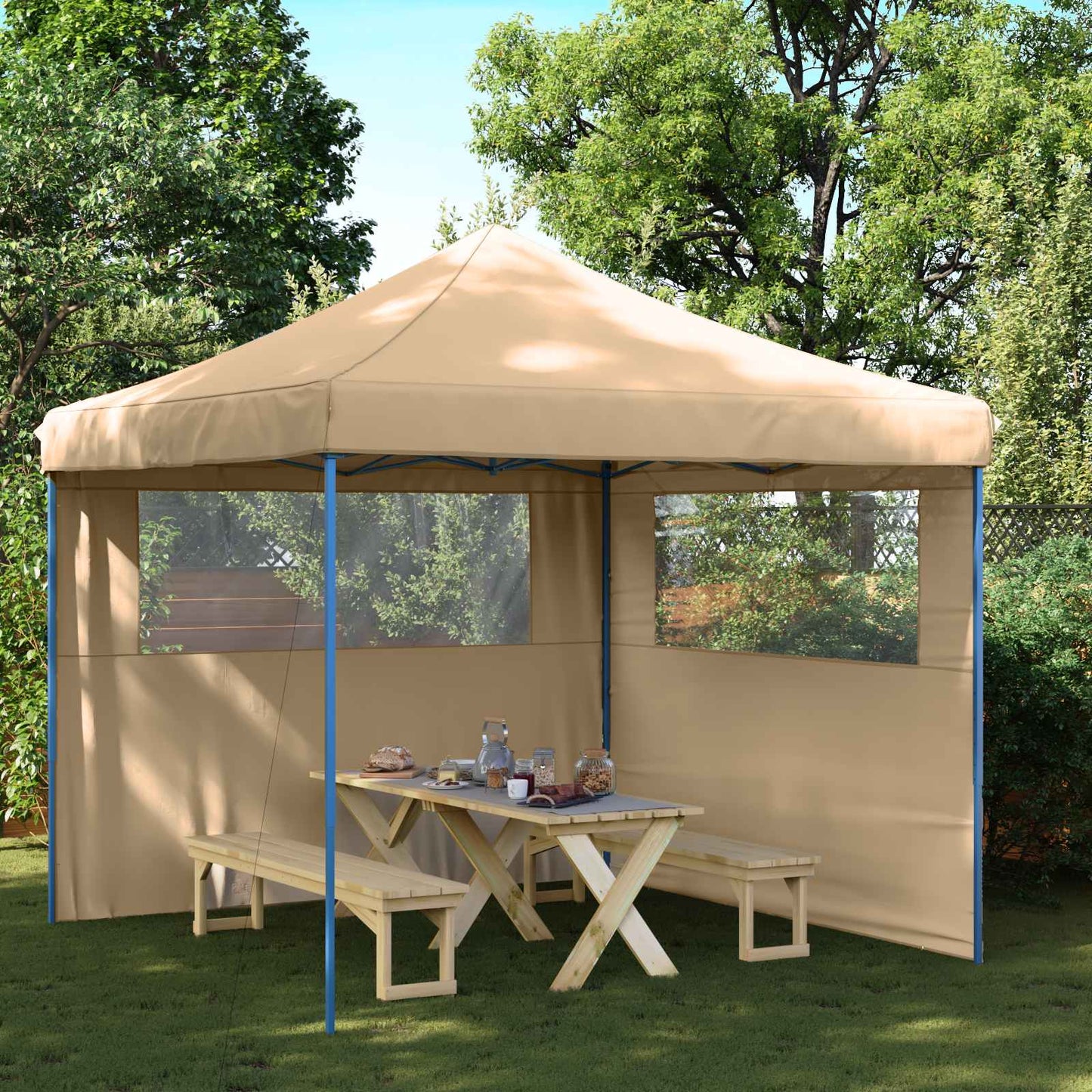 Partytelt Beige 292 x 292 x 315 cm Oxford Stoff vidaXL