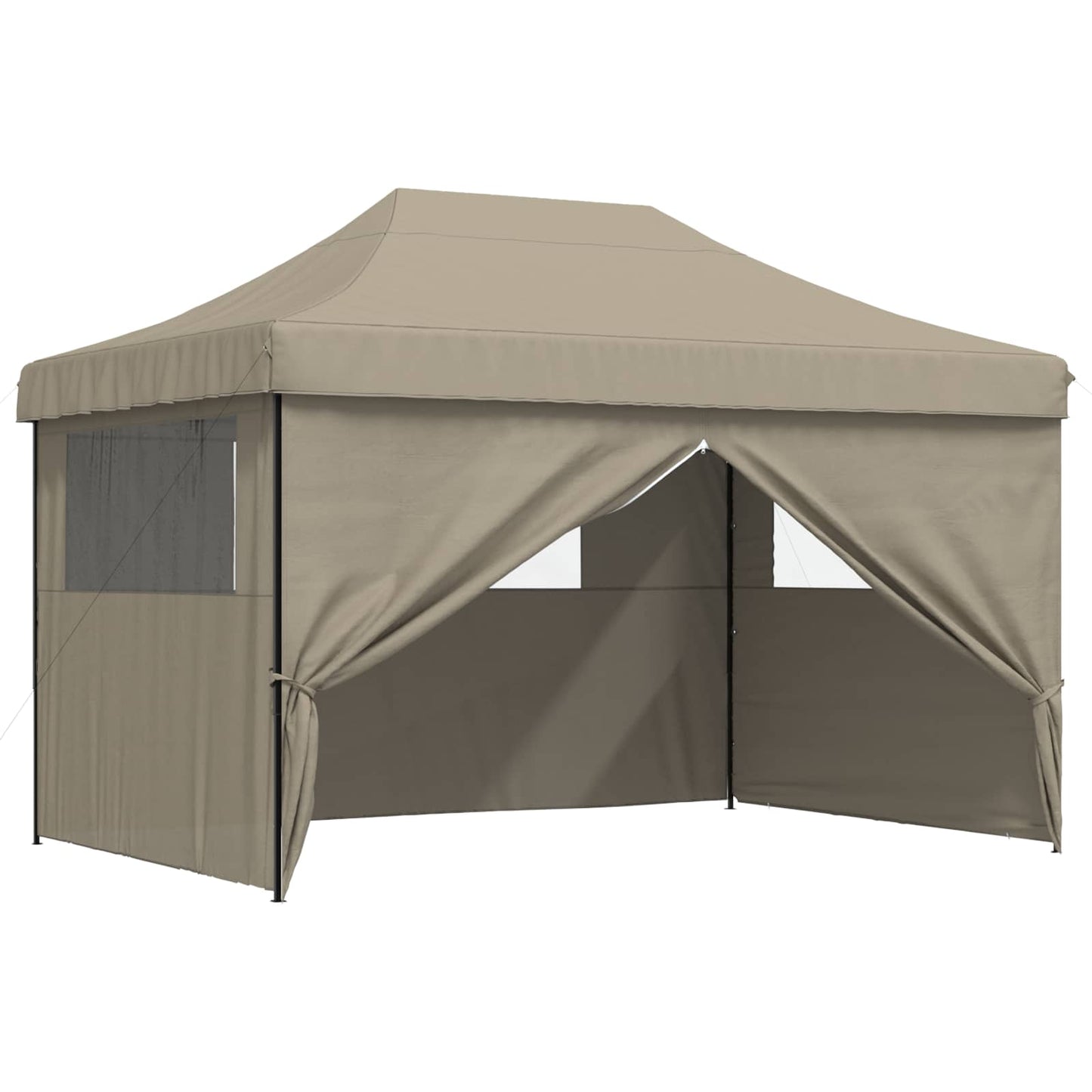 Partytelt Gråbrun 279 x 410 x 315 cm Oxford Stoff vidaXL