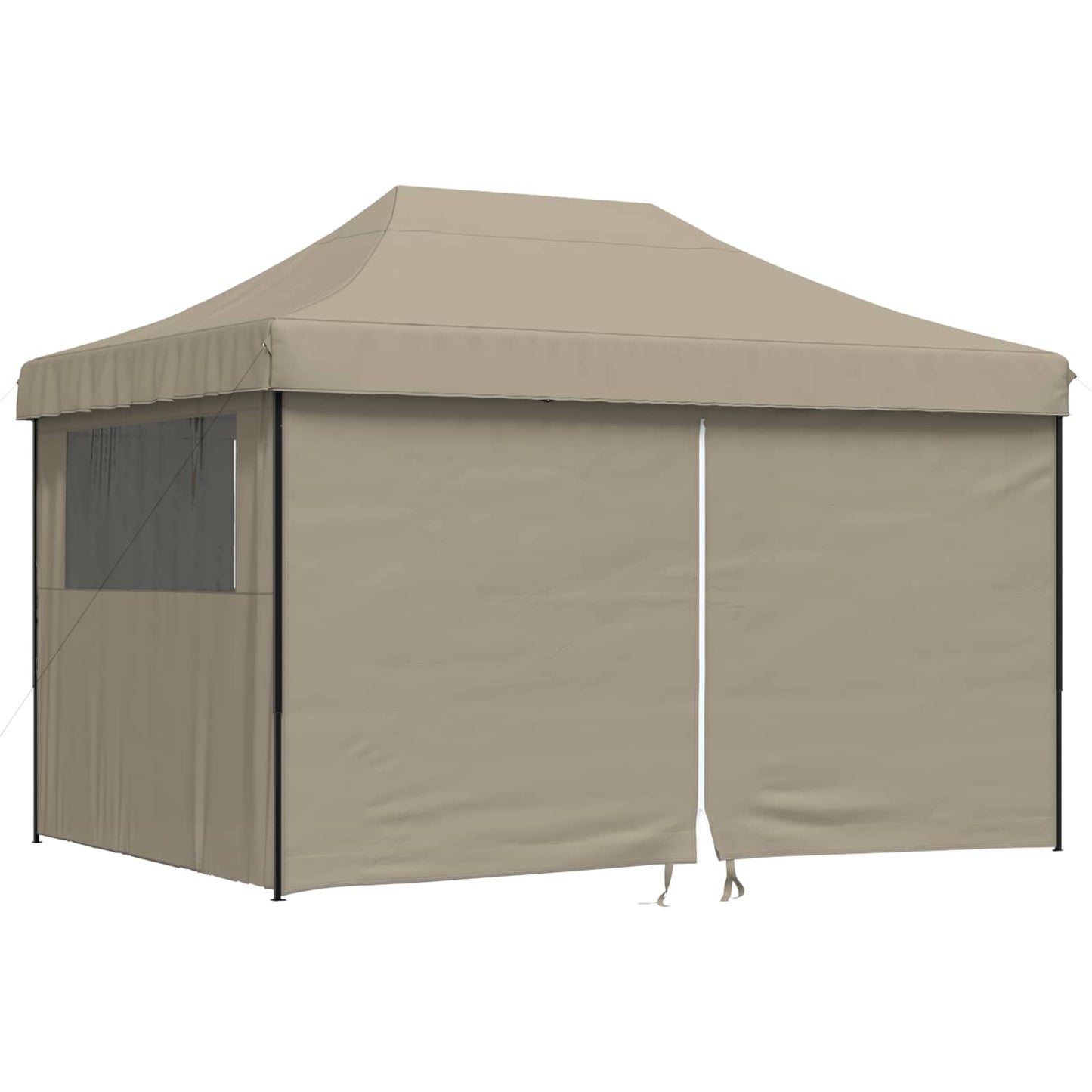 Partytelt Gråbrun 279 x 410 x 315 cm Oxford Stoff vidaXL
