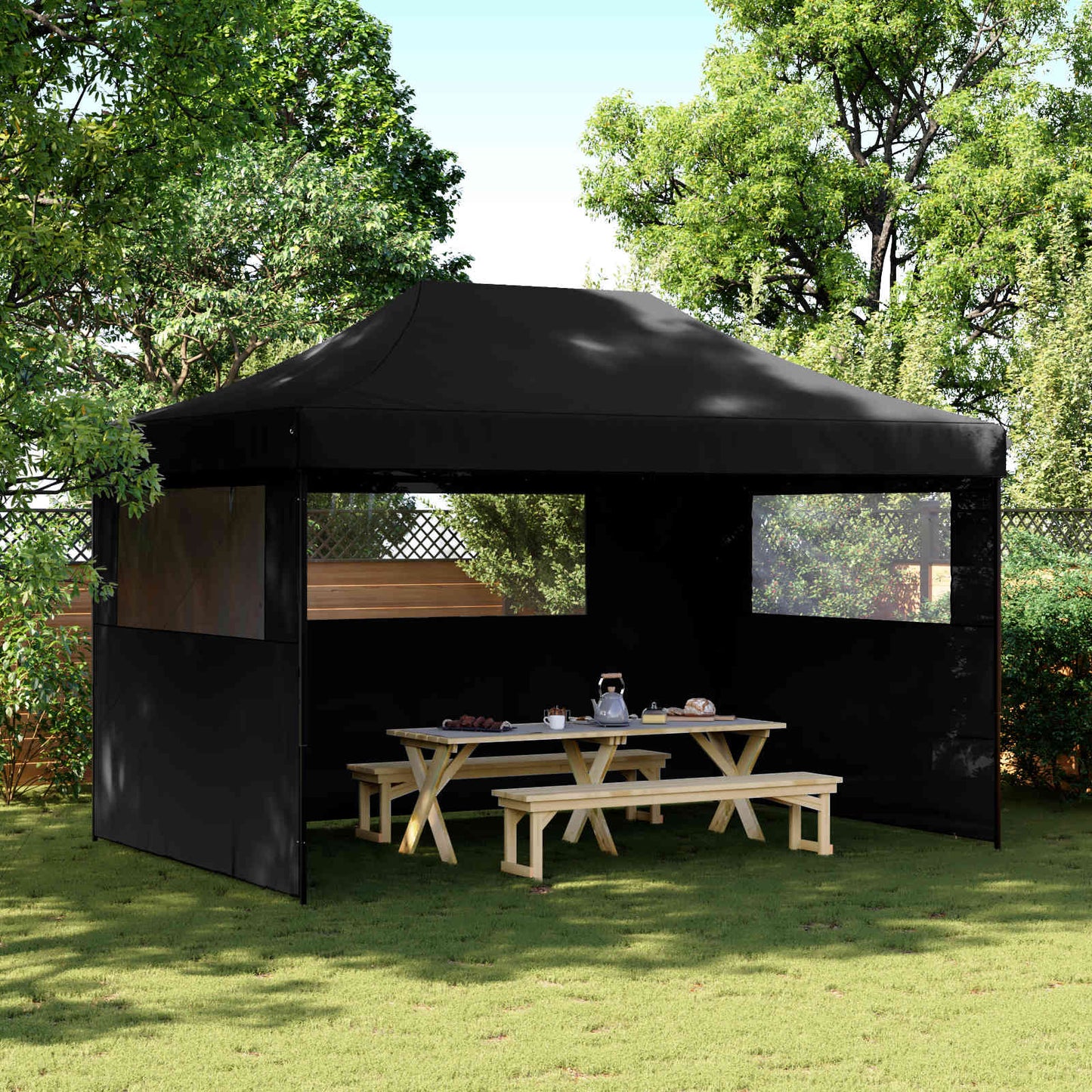 Partytelt Svart 292 x 440 x 315 cm Oxford Stoff vidaXL