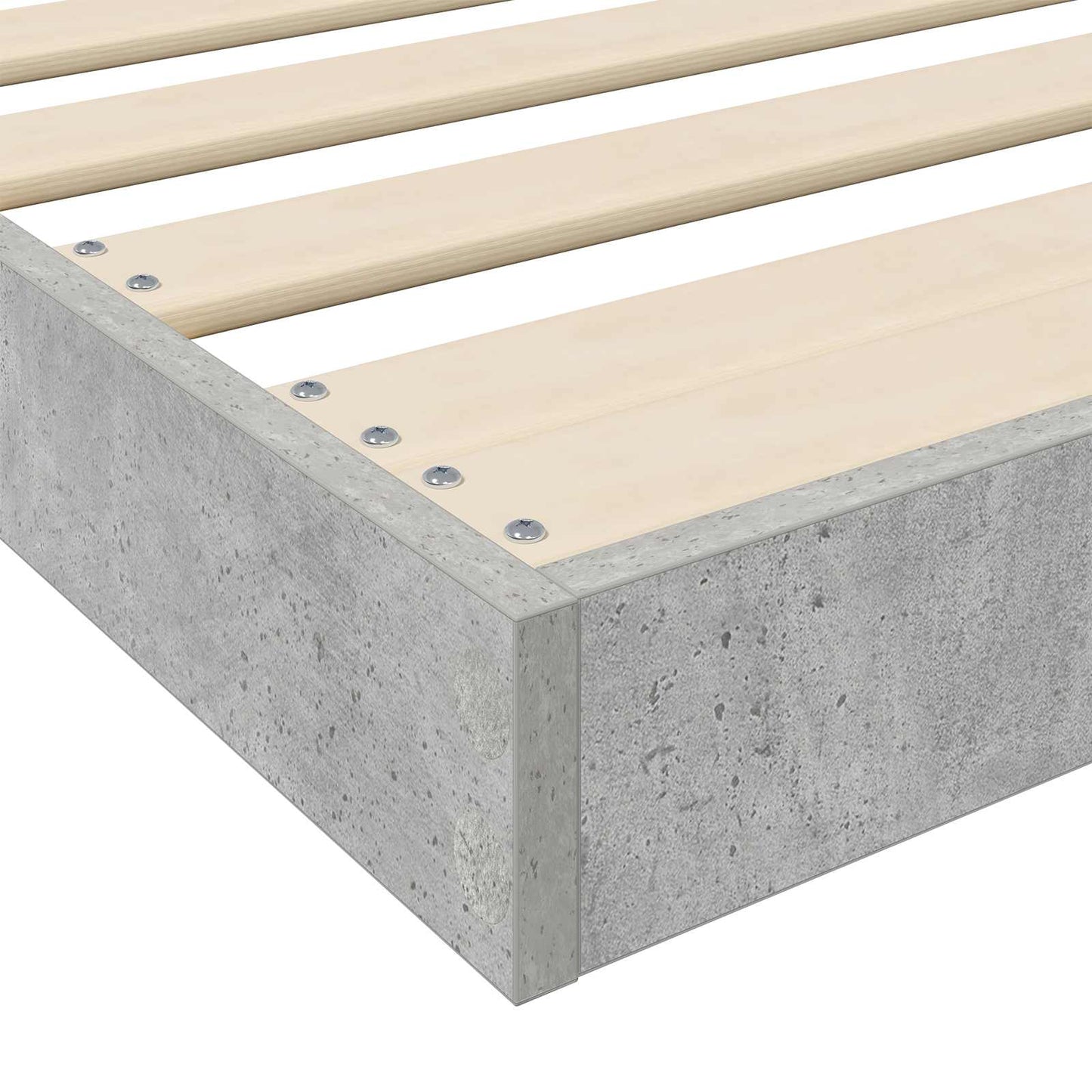 Gulvbedramme Betonggrå 80 x 200 cm Konstruert tre