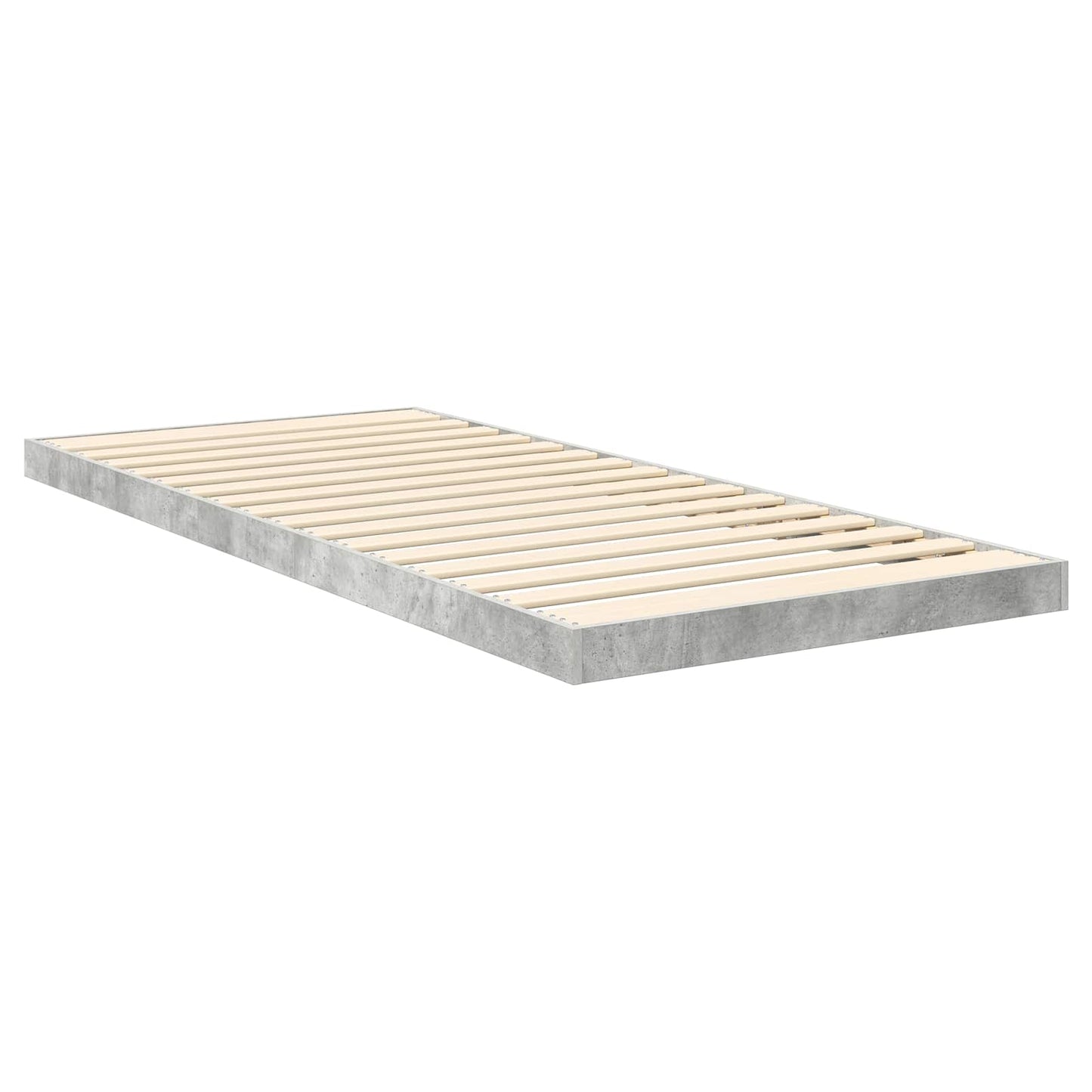 Gulvbedramme Betonggrå 80 x 200 cm Konstruert tre