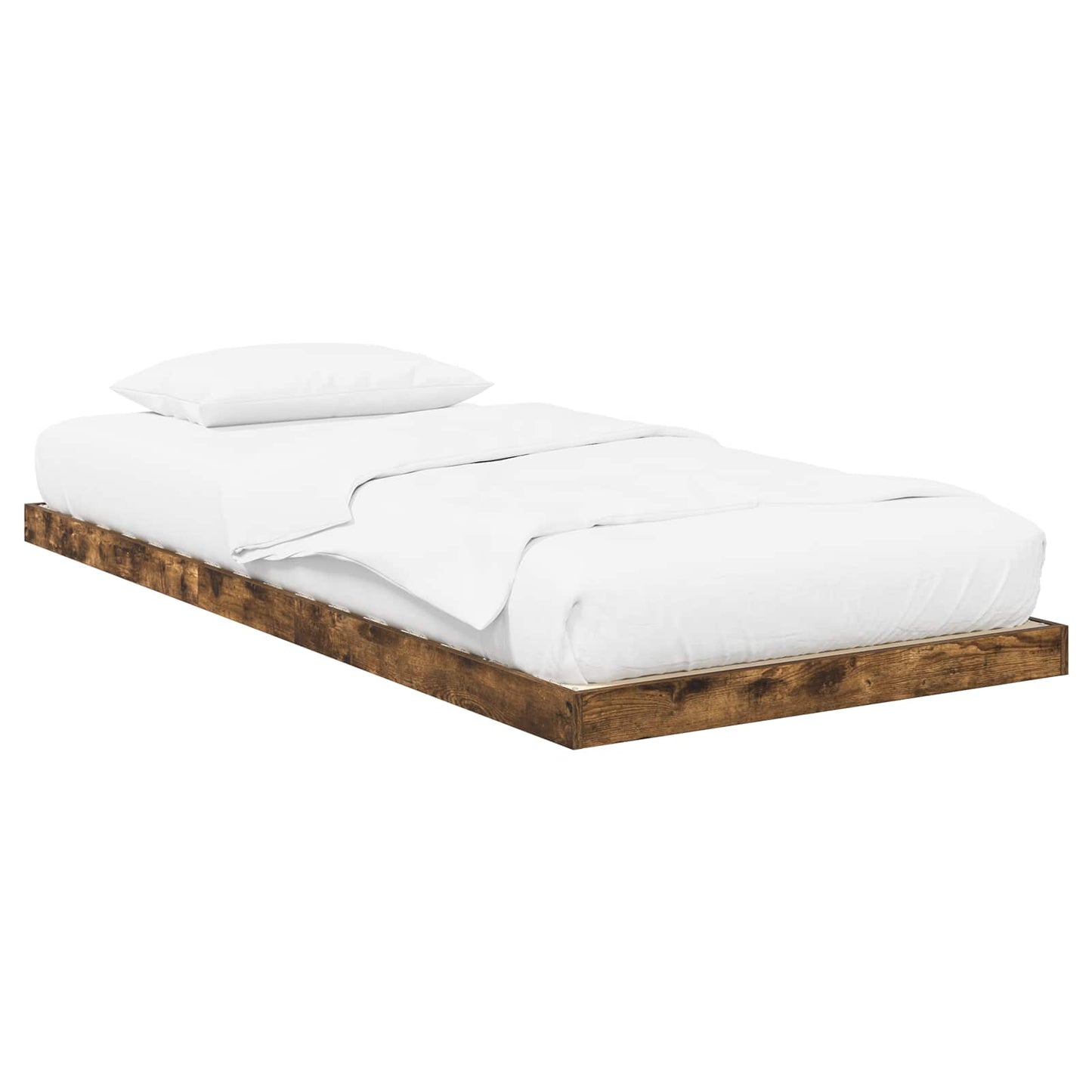 Gulvbedramme Røkt eik 80 x 200 cm Konstruert tre