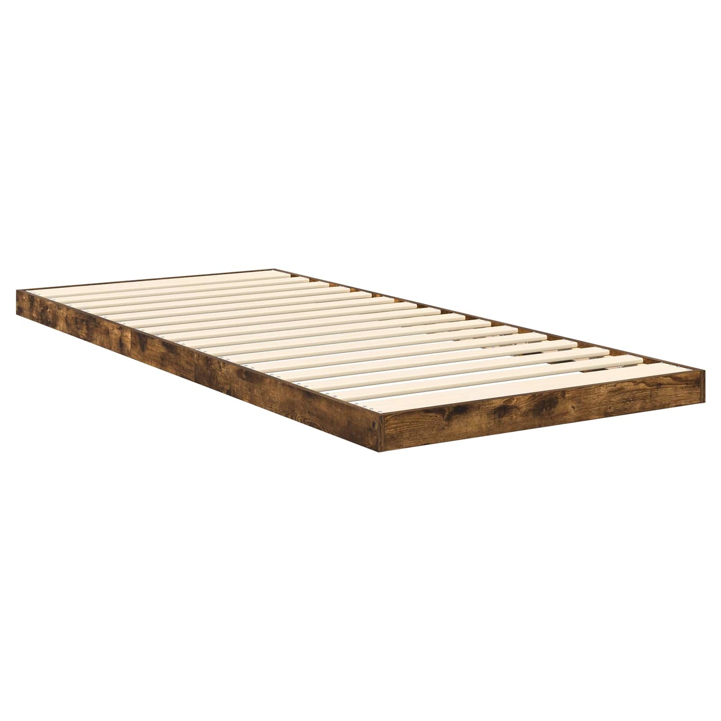 Gulvbedramme Røkt eik 80 x 200 cm Konstruert tre