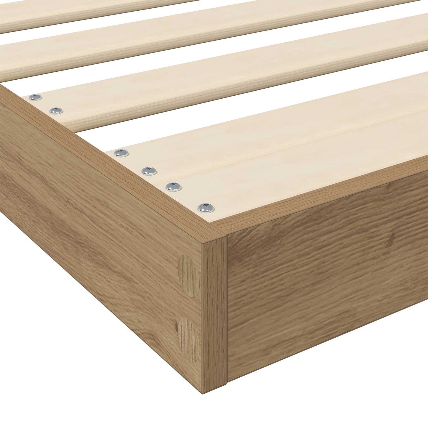Gulvbedramme Artisan Eik 80 x 200 cm Konstruert tre