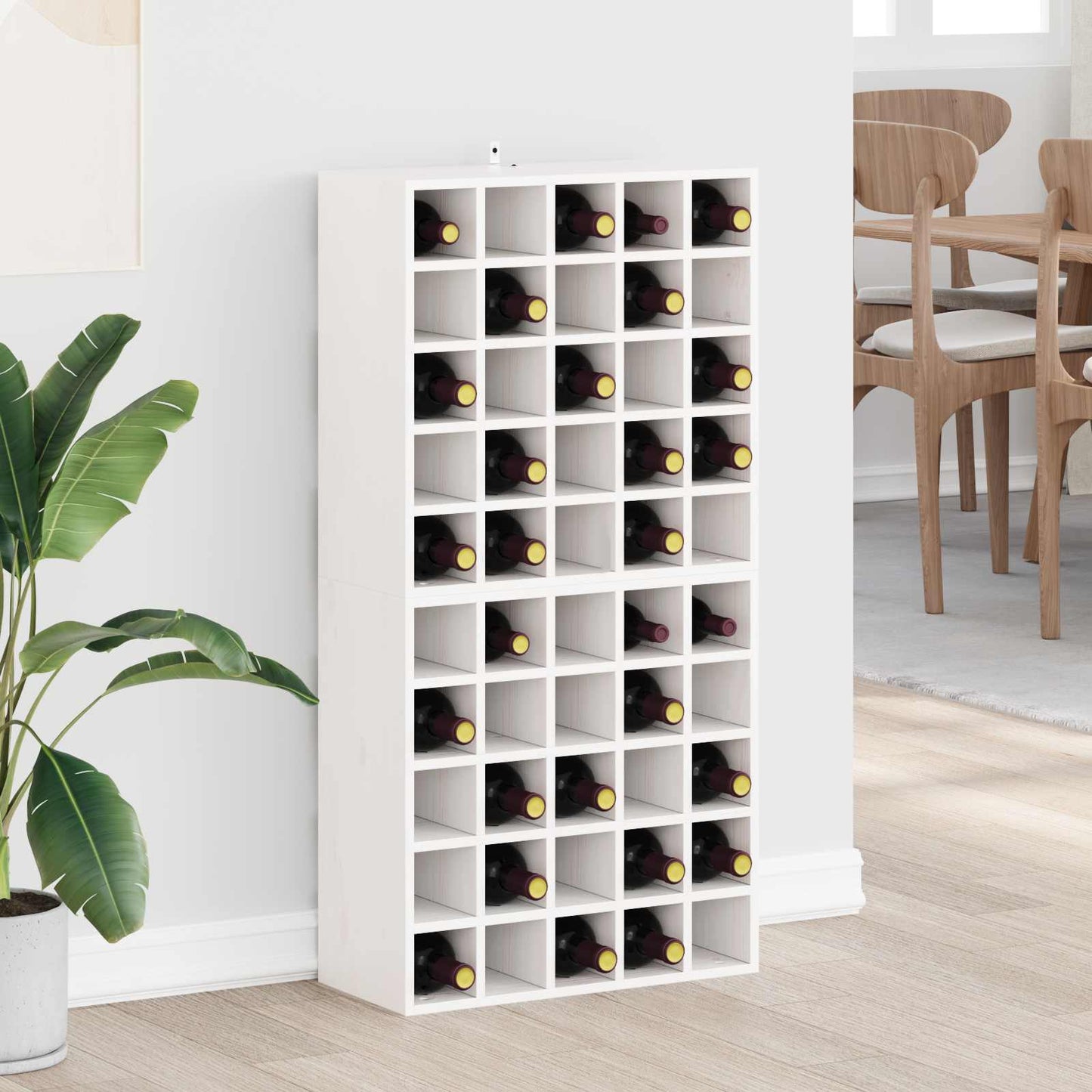 Vinhylle 2 pcs Hvit 56 x 25 x 56 cm Massiv furu
