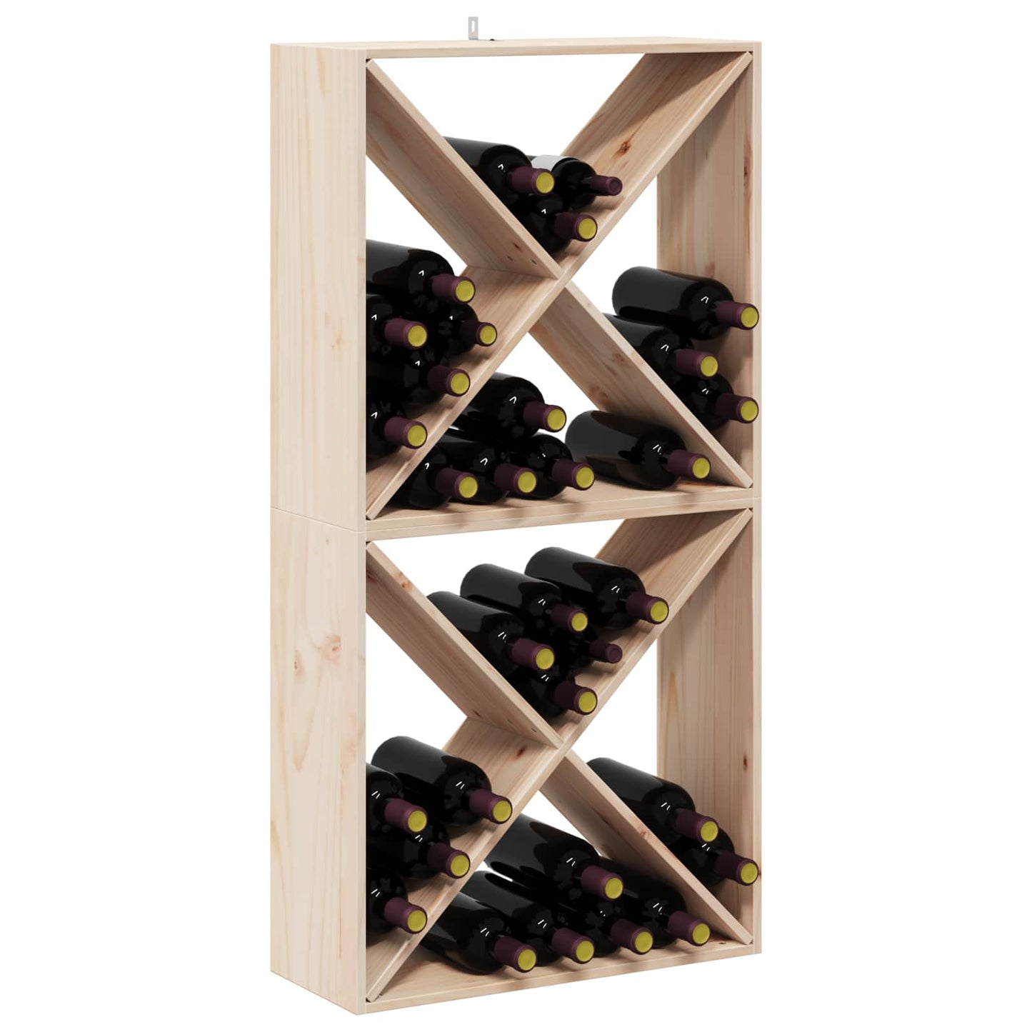 Vinhylle 2 stk. Naturlig 62 x 25 x 62 cm Massiv furu