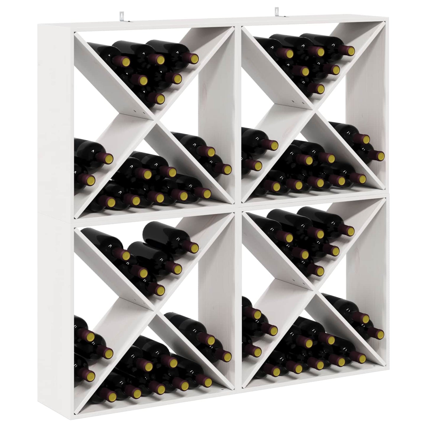 Vinhylle 4 pcs Hvit 62 x 25 x 62 cm Massiv furu