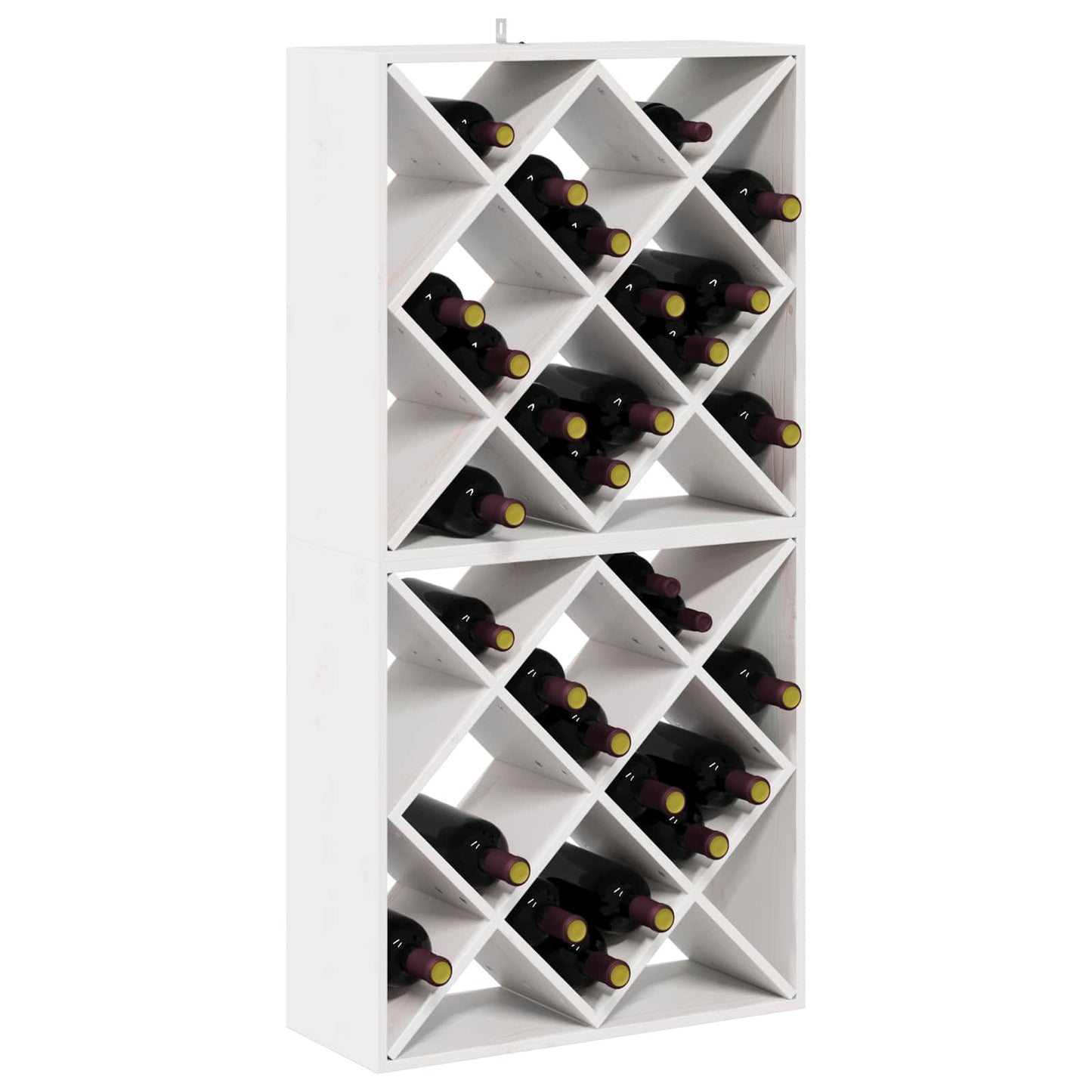 Vinhylle 2 pcs Hvit 62 x 25 x 62 cm Massiv furu