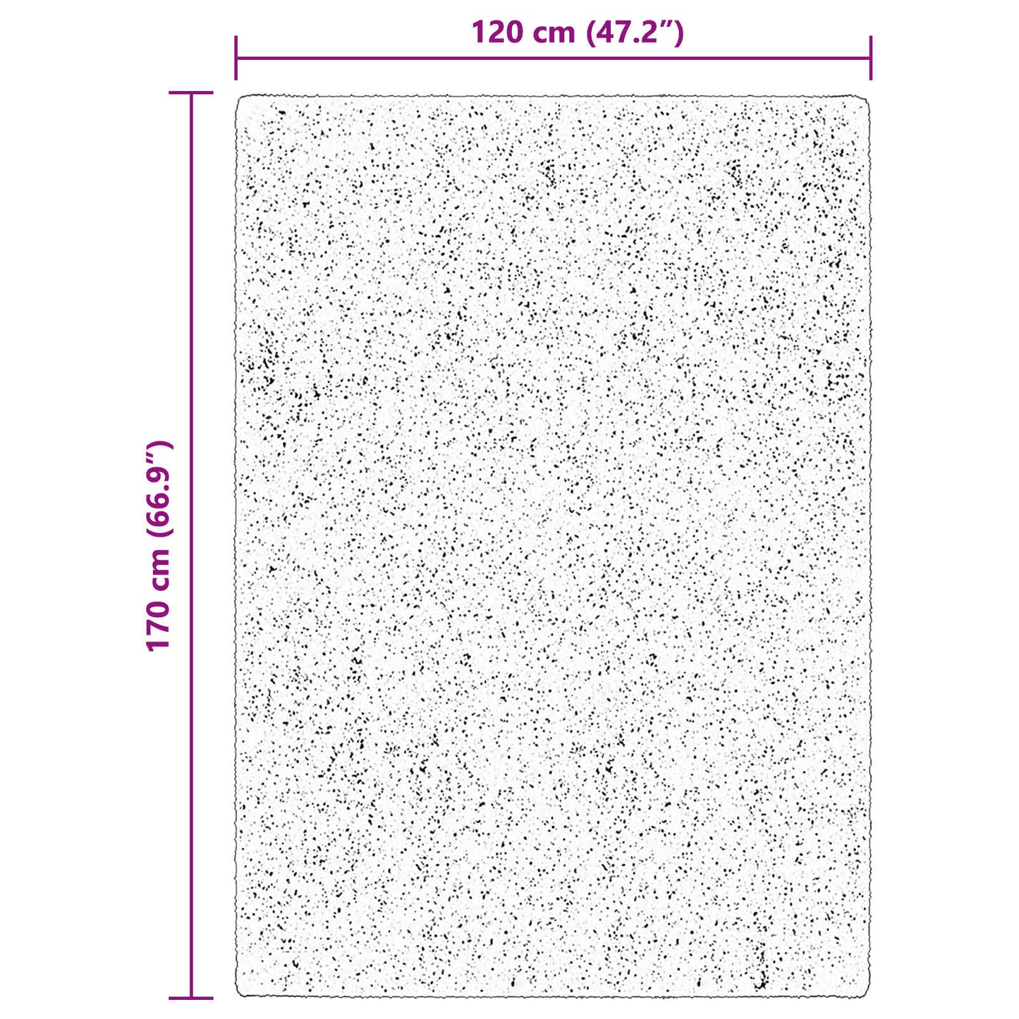 Medium Pile Soft and Washable Rug HUARTE Brun 170 x 120 cm
